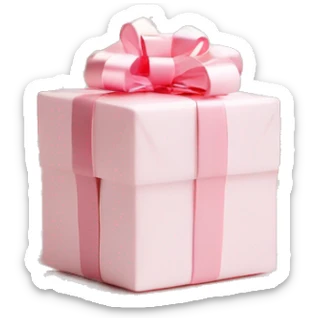 Light pink Christmas gifts under a white Christmas tree  sticker