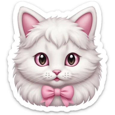 Aesthetic coquette kitty sticker