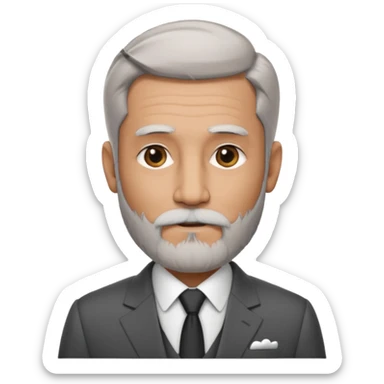 Slightly gray with frencb beard graying indian guy in suit with a bentley names professor bw tlt sticker