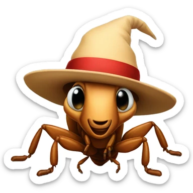Roach with hat sticker