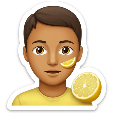I show speed lemon face sticker