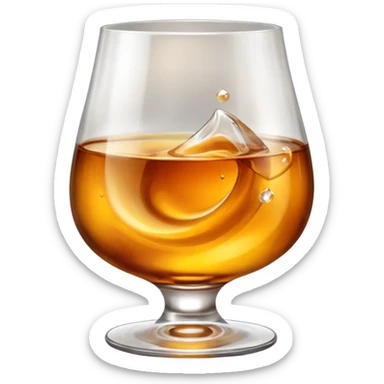 Whisky glass sticker