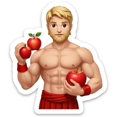 greece god with an apple sticker