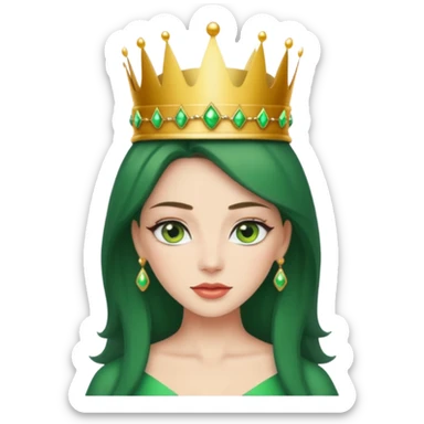 Sexy Queen Green eyes sticker