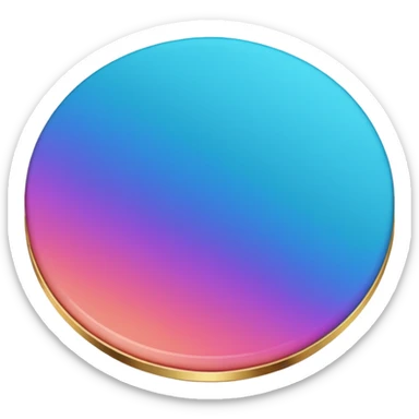 
coin color in in gradient of turquoise, blue, pink, purple, and coral
Rotate coin 45 degree   sticker