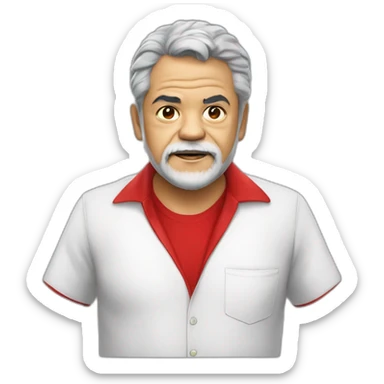 luis inacio lula da silva camisa vermelha sticker