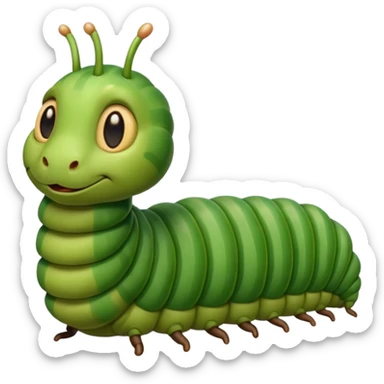 praying caterpillar sticker