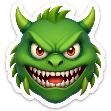 a monster with one eye in the centre of his face sticker