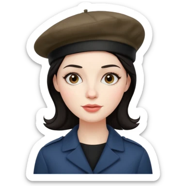 Urban French woman  sticker