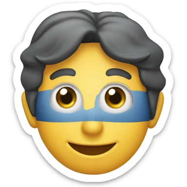 un ojo de x y el otro de l con una sonrisa  sticker