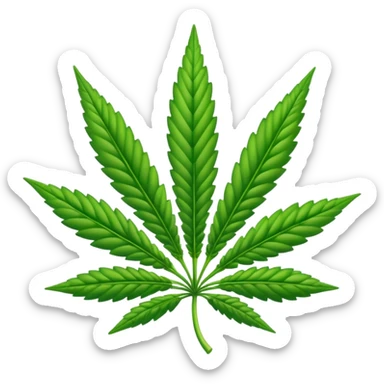Marijuana plant emblem with 420 in the middle sticker