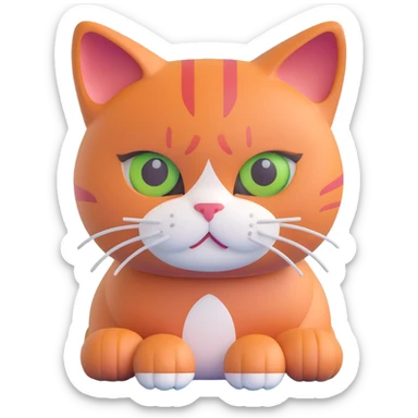red-haired British cat sticker