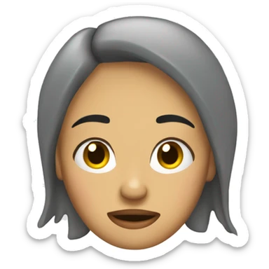 Chica dormida blanca  sticker