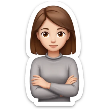 girl with arms crossed around neck sticker