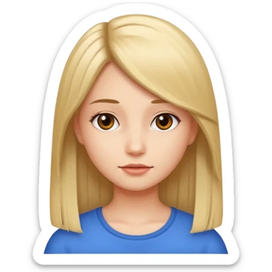 Chica con pelo lacio sticker