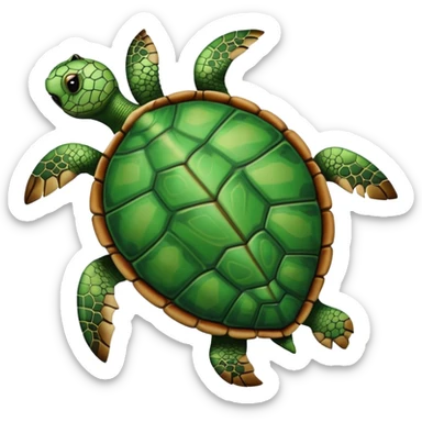 Turtle on his back sticker