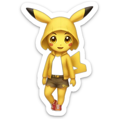 Pikachu girl sticker