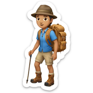 backpacked mountain wanderer sticker