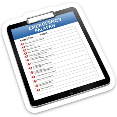 emergency management plan sticker