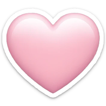 Light pink emoji heart sticker