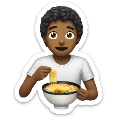 Somebody eats ramen  sticker