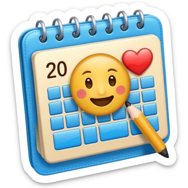 crie um emoji de uma agenda digital, tipo google calendar sticker