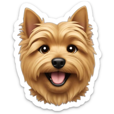 Smile Norwich terrier dog sticker