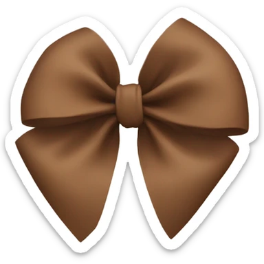 Brown bow sticker