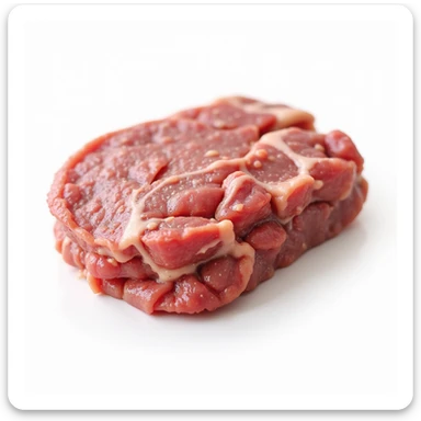 raw beef, uncooked, realistic, on a white background sticker