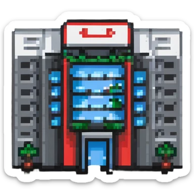 business company office building with logo sticker