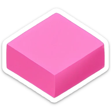 pink eraser parallelogram shape sticker