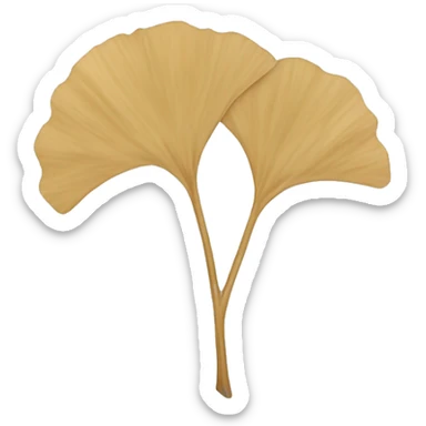 single leaf minimal beige ginkgo sticker