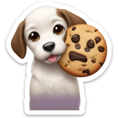 puppy and a cookie  sticker