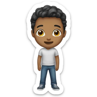 A boy propose sticker