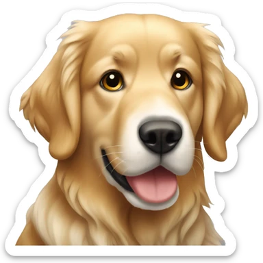 Un perro Golden retriver con un dálmata  sticker