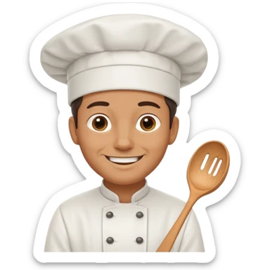 cook man without spoon  sticker