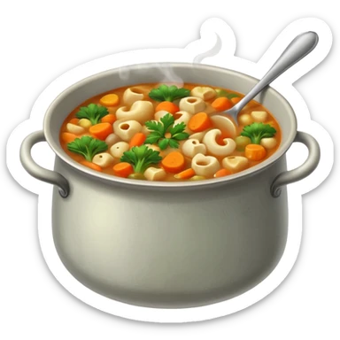 pot with soup sticker