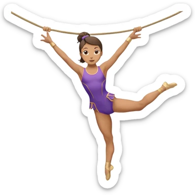 Acrobat – Slim performer mid-flip or balancing on rope sticker