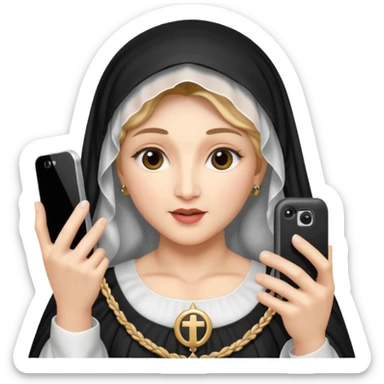 emoji della madonna che si scatta un selfie 
 sticker