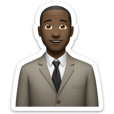 Light skin black man with fat nose sticker