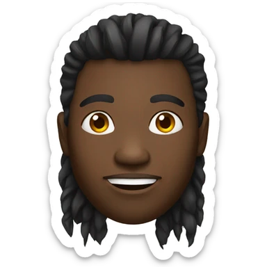 Black man tribal with hair sticker