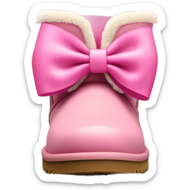 pink bow on ugg boot sticker