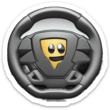 Steering wheel of lambo sticker