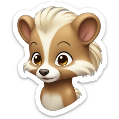 blonde cute light brown skunk skunk sticker