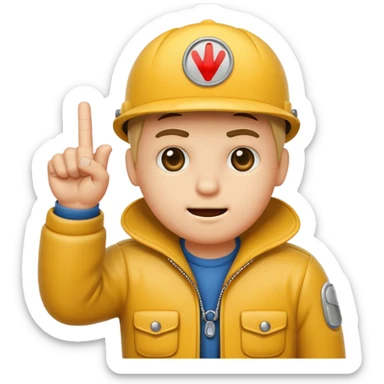 Gas boy sticking up middle finger sticker