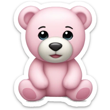 light pink teddy bear sticker