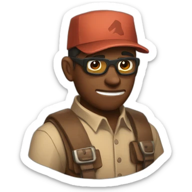 scout from the game team fortress 2 sticker