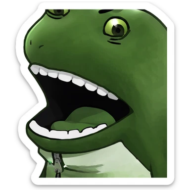 Lips with zipper closing them sticker