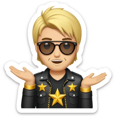 rockstar man sticker