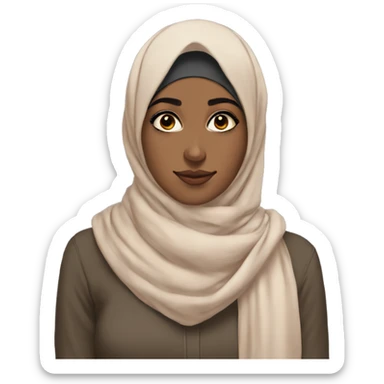 aesthetic cozy hijabi sticker